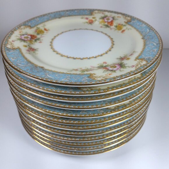 Noritake Blue Dawn Bread & Butter Plates Vintage Porcelain Transferware 6 3/8 in - Picture 11 of 11